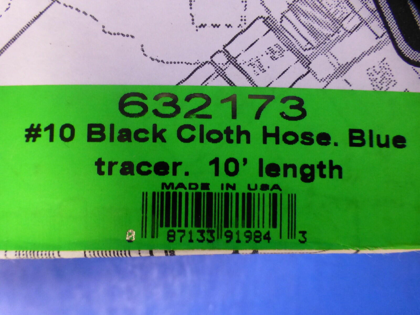 Russell 632173 Proclassic Black Braided Nylon Hose - 10 AN 10' Fuel Oil Gas Line