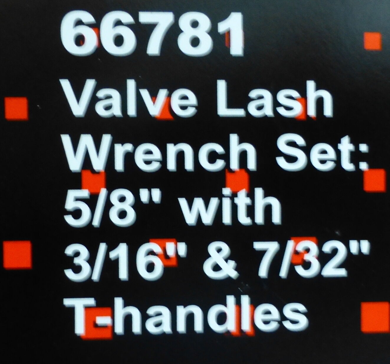 Proform 66781 Valve Lash Adjusting Tool Set Wrench Nut 5/8 T-Handle 3/16 7/32