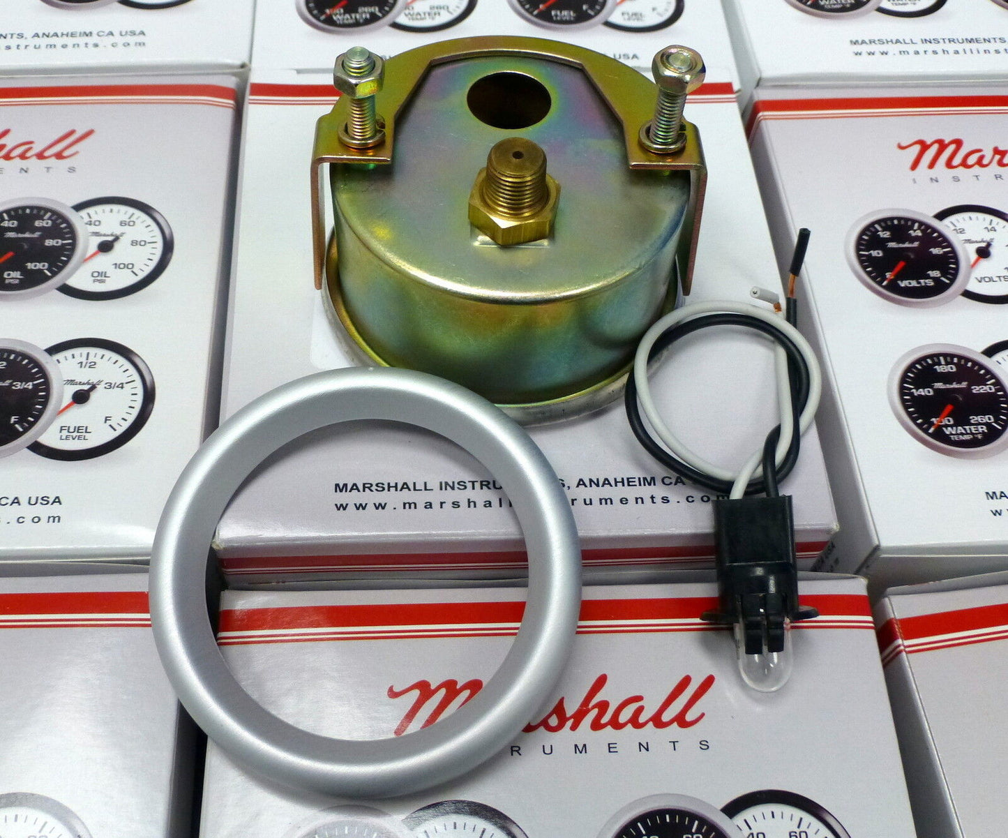 Marshall Comp II 3017 Mecanical Fuel Pressure Gauge 2 5/8" Black 0-15 PSI