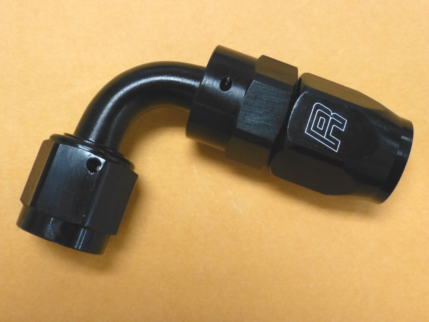 Russell 610165 Full Flow Swivel Hose End Fitting 90 degree AN6 # 6 6 AN Black