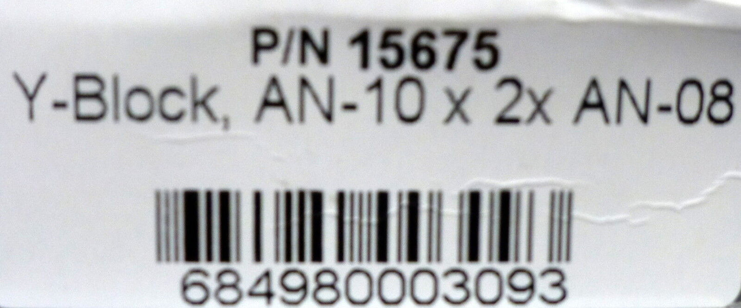 Aeromotive Fuel System 15675 Y-Block Y Fitting AN -10 In to 2x AN -8 Out Black