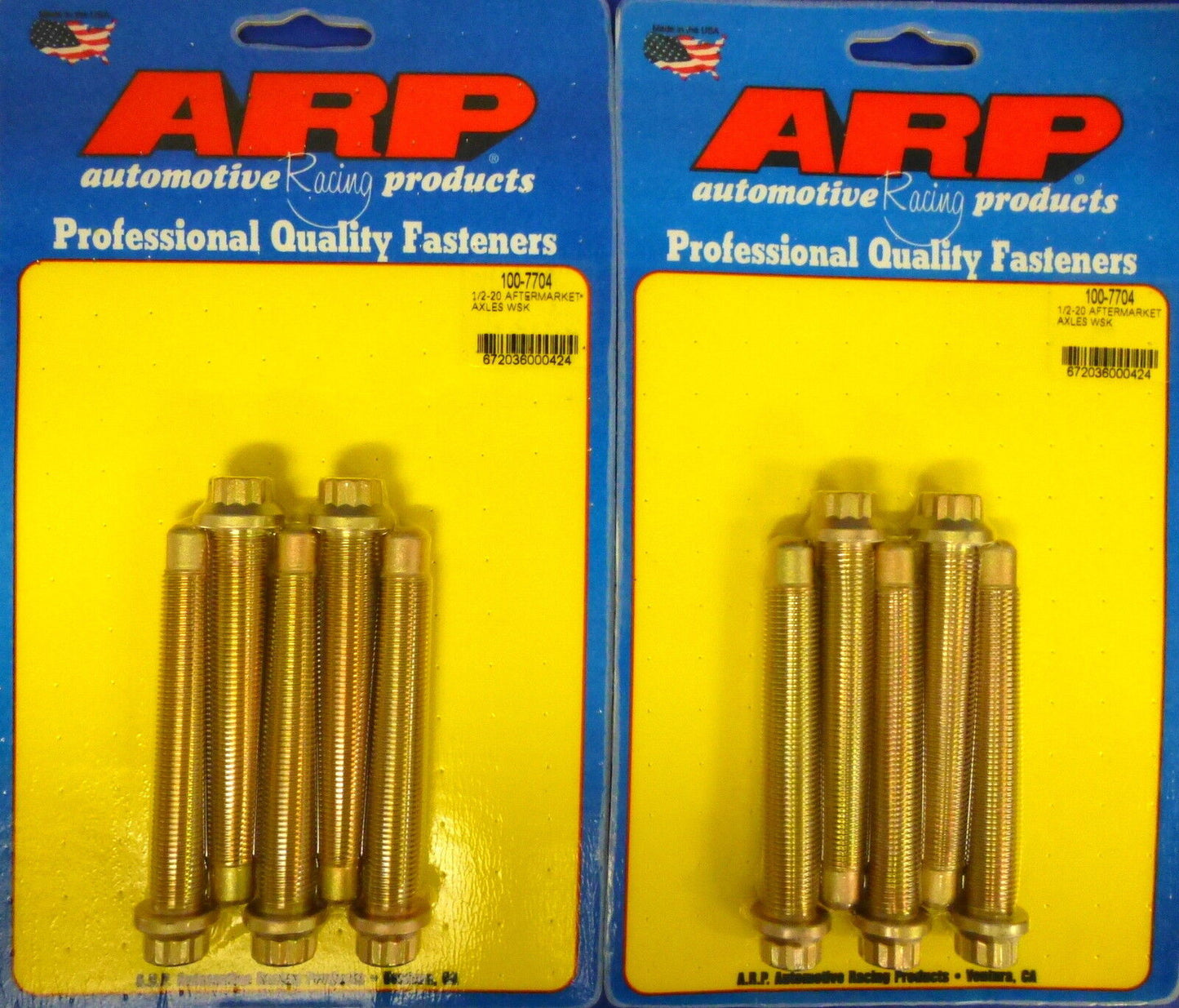 ARP 100-7704 Screw In Wheel Stud Kit 1/2-20 .625" Knurl 3.470" Set of 10 pcs