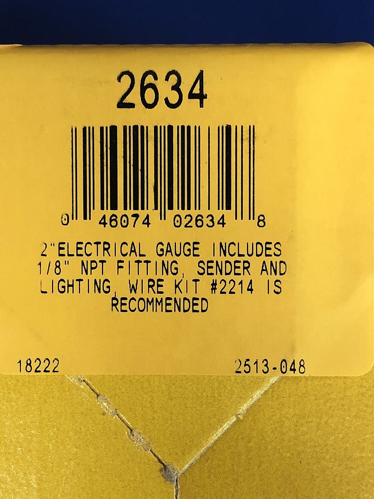 Auto Meter 2634 Z-Series Oil Pressure Gauge Electrical 0-100 PSI 2 1/16