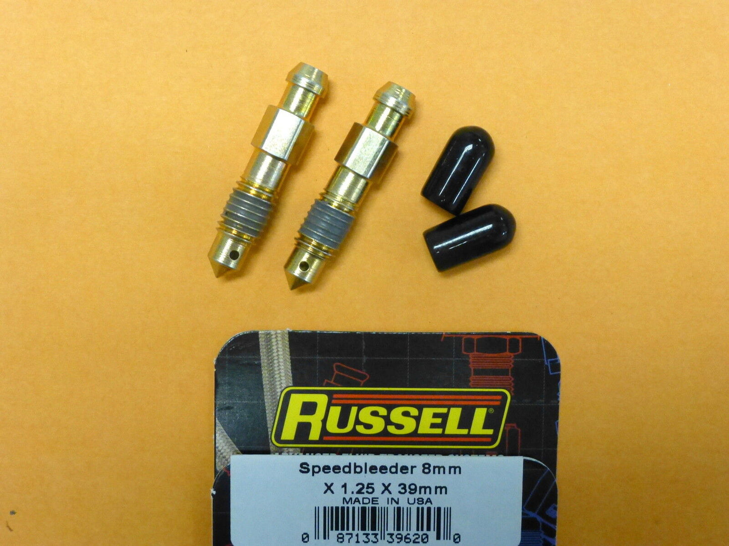 Russell 639620 Speed Bleeder 8 mm x 1.25 Thread 34 mm Overall Length 2 pcs