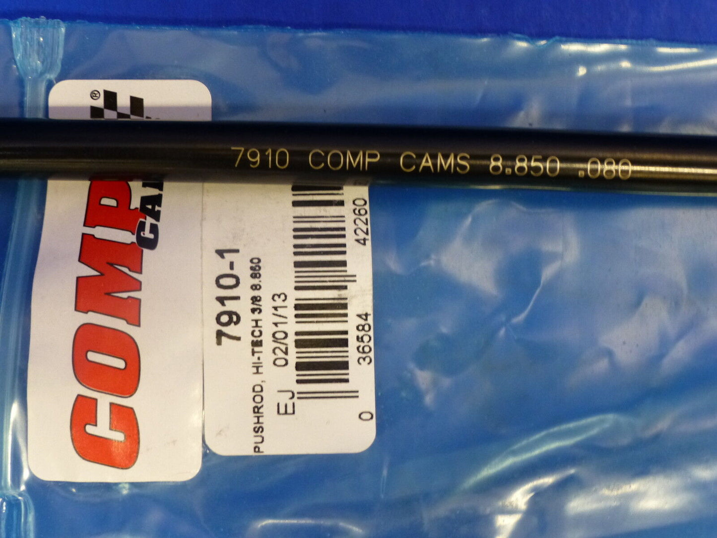 Comp Cams 7910-1 Hi-Tech Pushrod 3/8" Dia Ball Ball 8.850 080” Wall Chromoly