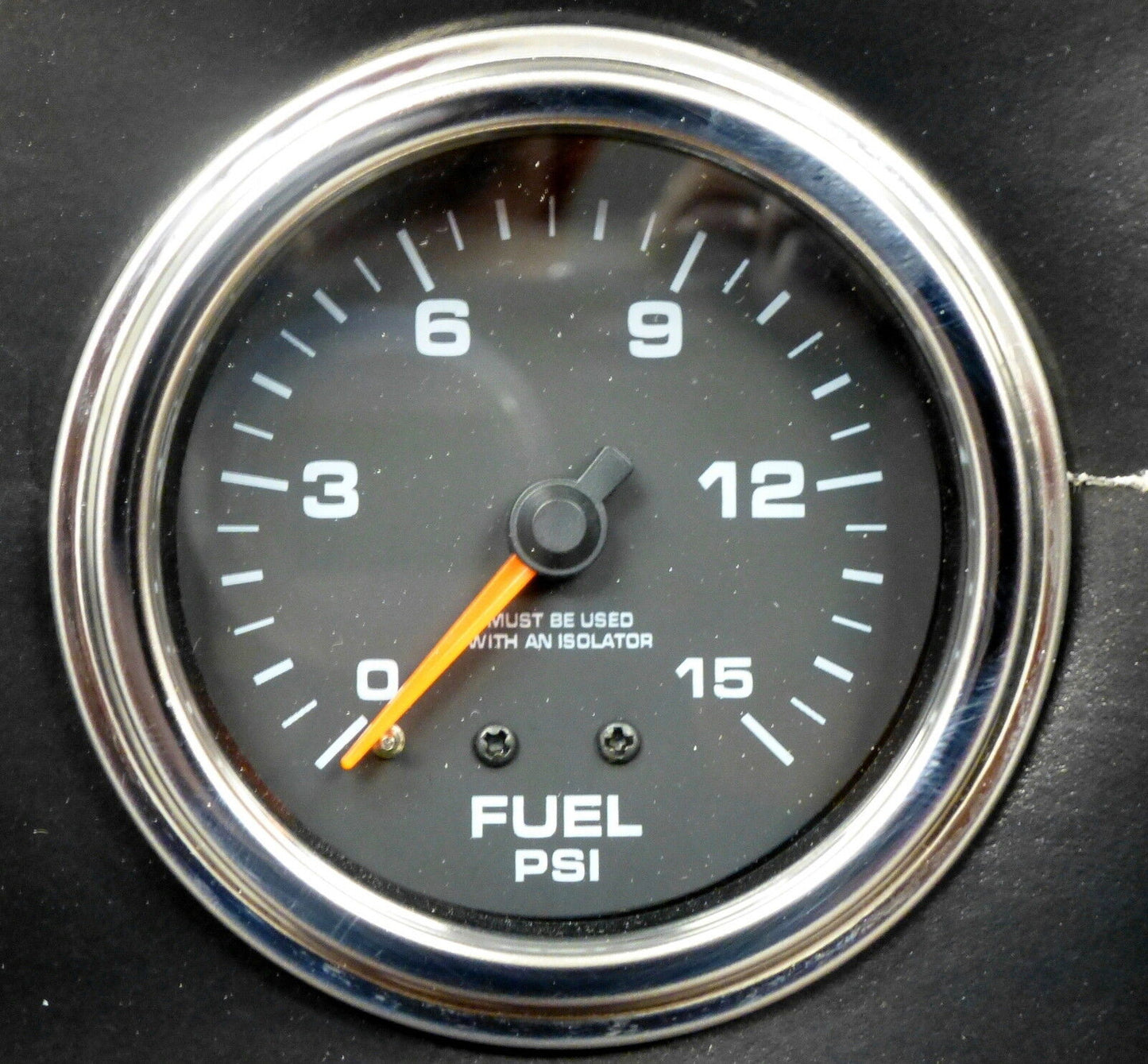 Marshall Comp II 3017 Mecanical Fuel Pressure Gauge 2 5/8" Black 0-15 PSI