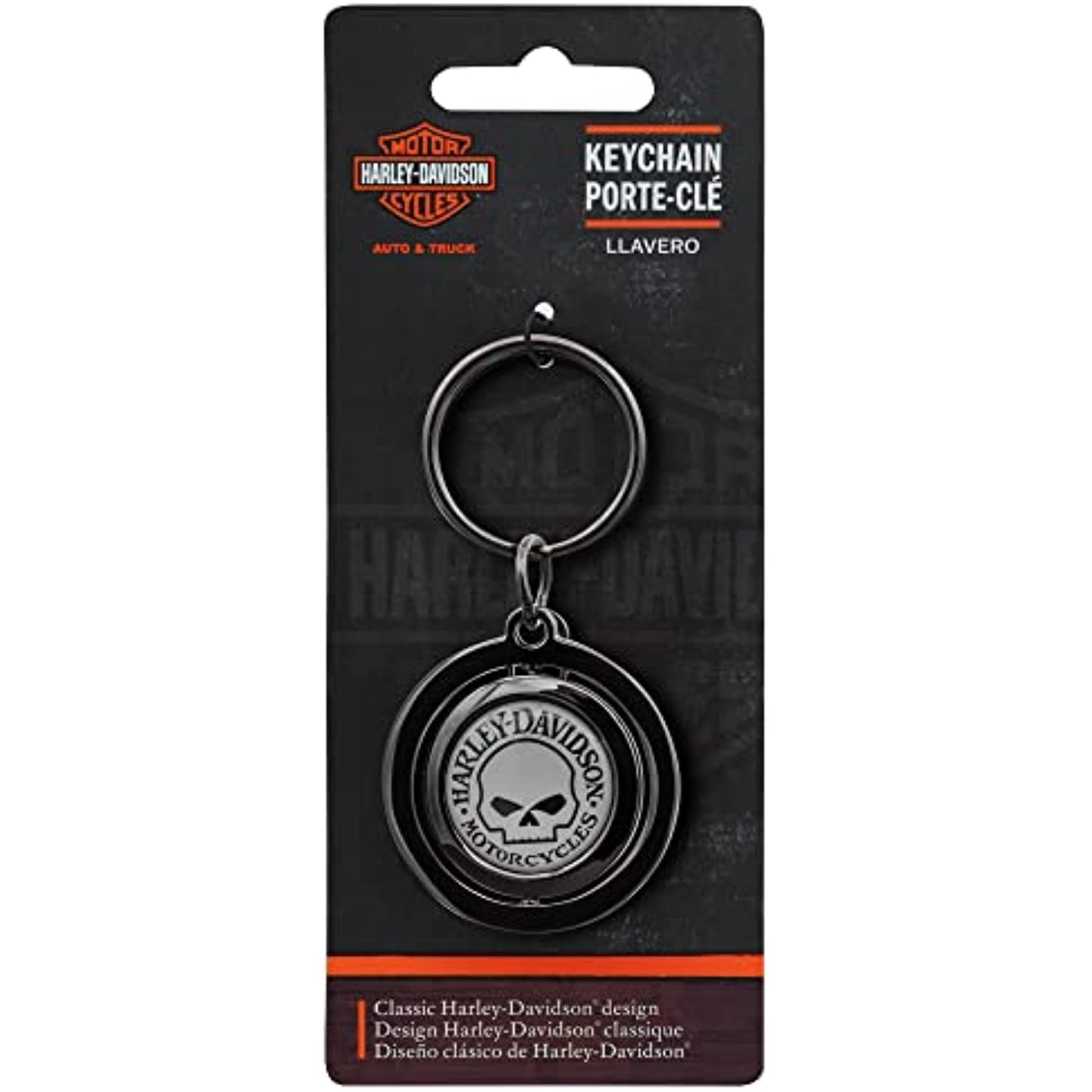 Harley-Davidson Willie G Skull Spinner Key Chain 4533