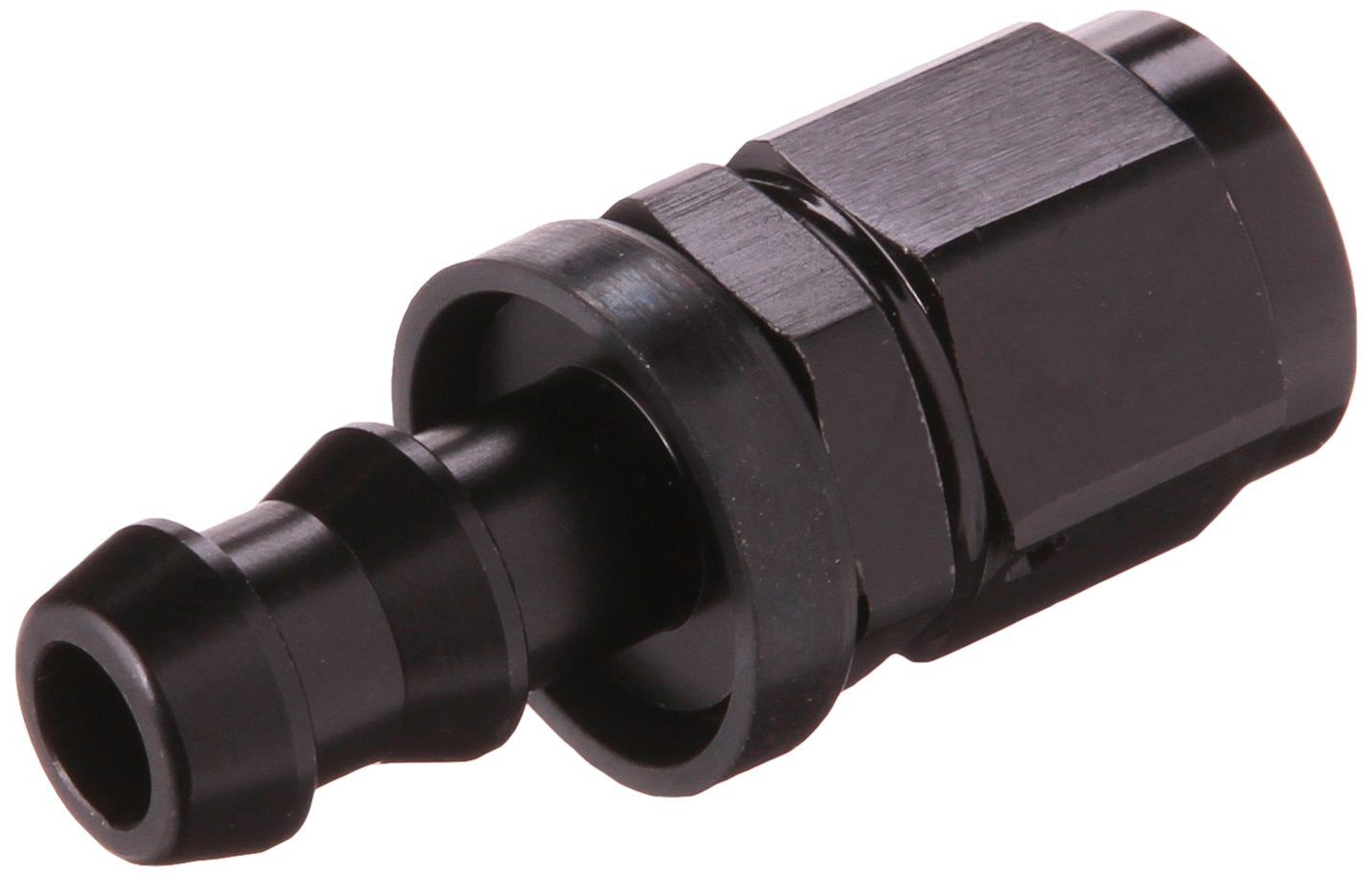 Russell 624013 Push Twist Lok Hose End Straight -6 AN Black