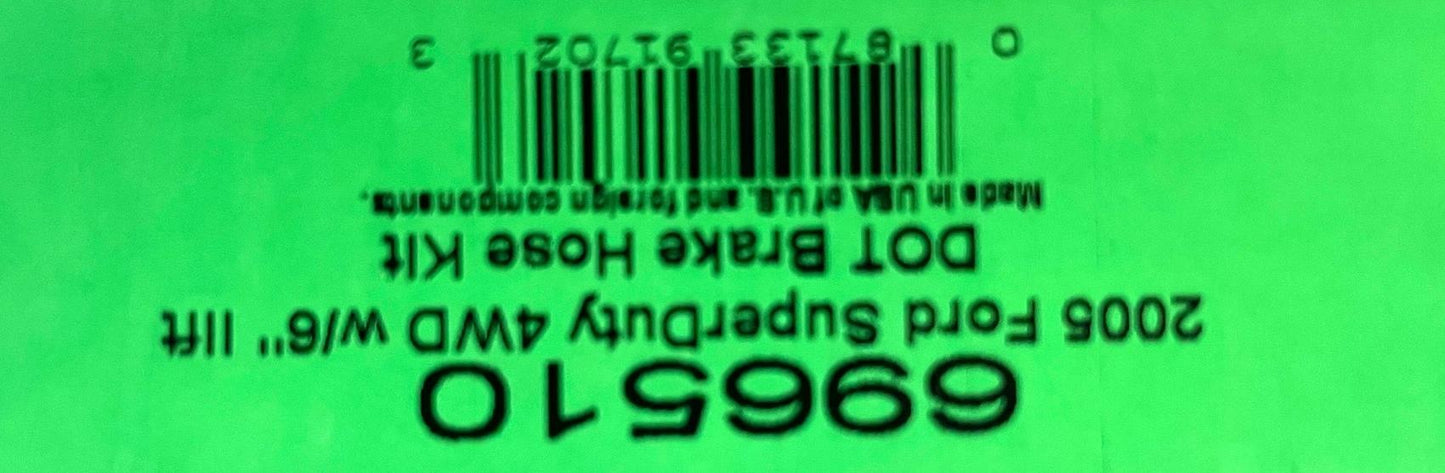 Russell 696510 2005-06 Ford F-250/350 Super Duty 4WD W/6" Lift Brake Hose Kit