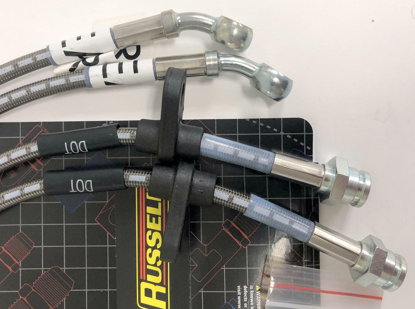 Russell 689700 Stainless Brake Line Hose Kit Fit Subaru Impreza WRX 2002-2005