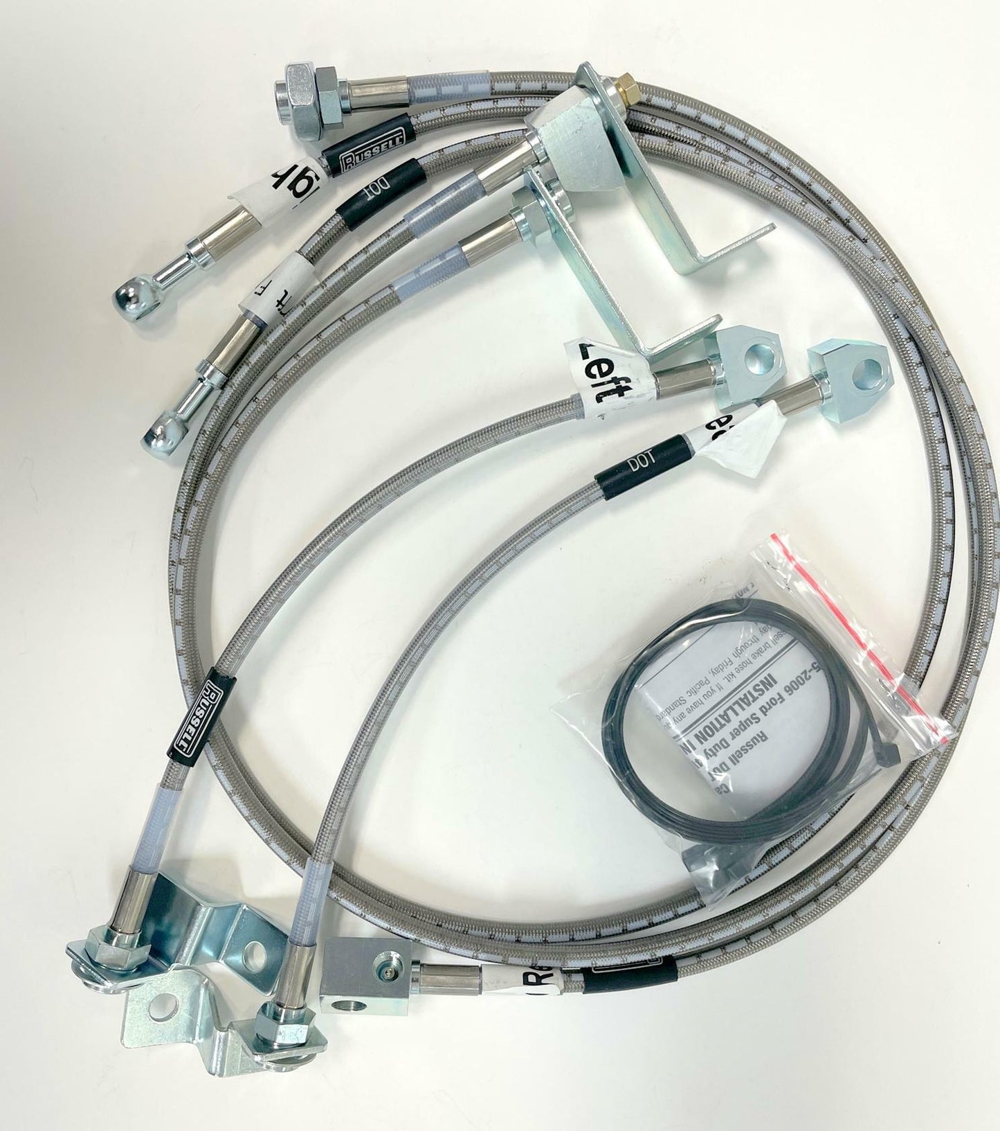Russell 696510 2005-06 Ford F-250/350 Super Duty 4WD W/6" Lift Brake Hose Kit