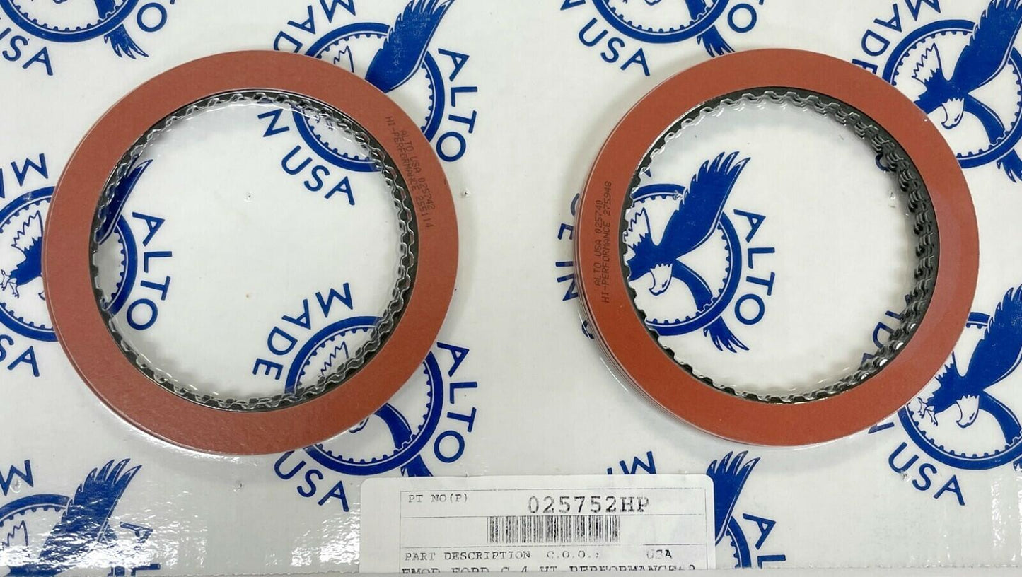 Alto Ford C-4 Performance Transmission Overhaul Rebuild Kit Red Eagle Friction