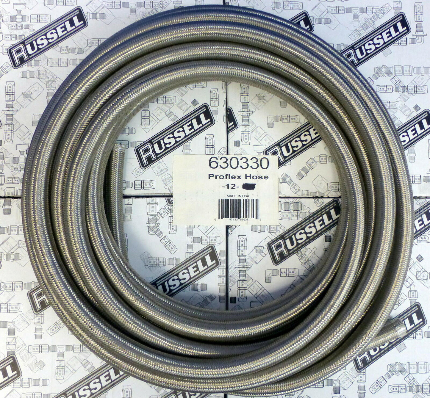 Russell 630330 ProFlex Braided Stainless Steel Hose -12 AN Sold By the Foot