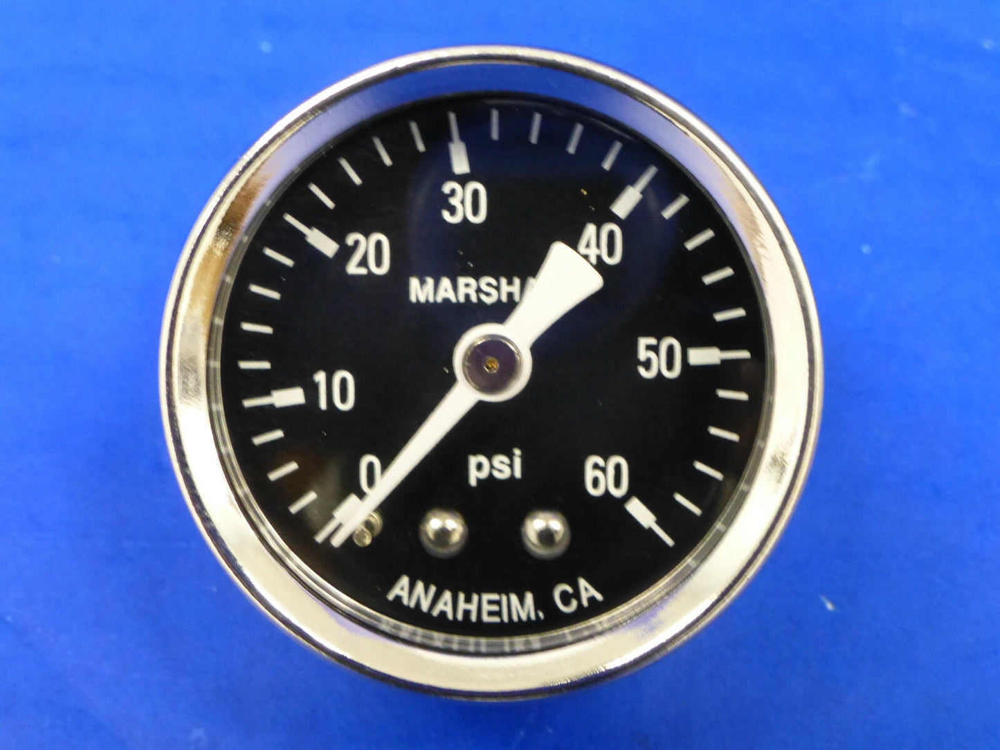 Marshall Gauge 0-60 psi Fuel Pressure Oil Pressure Gauge Black 1.5" Diameter
