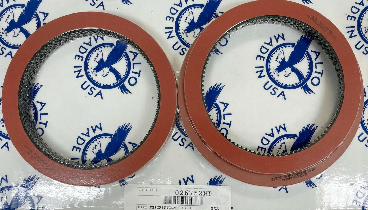 Alto Ford C-6 Performance Transmission Rebuild  Kit Red Eagle  Kolene Steel