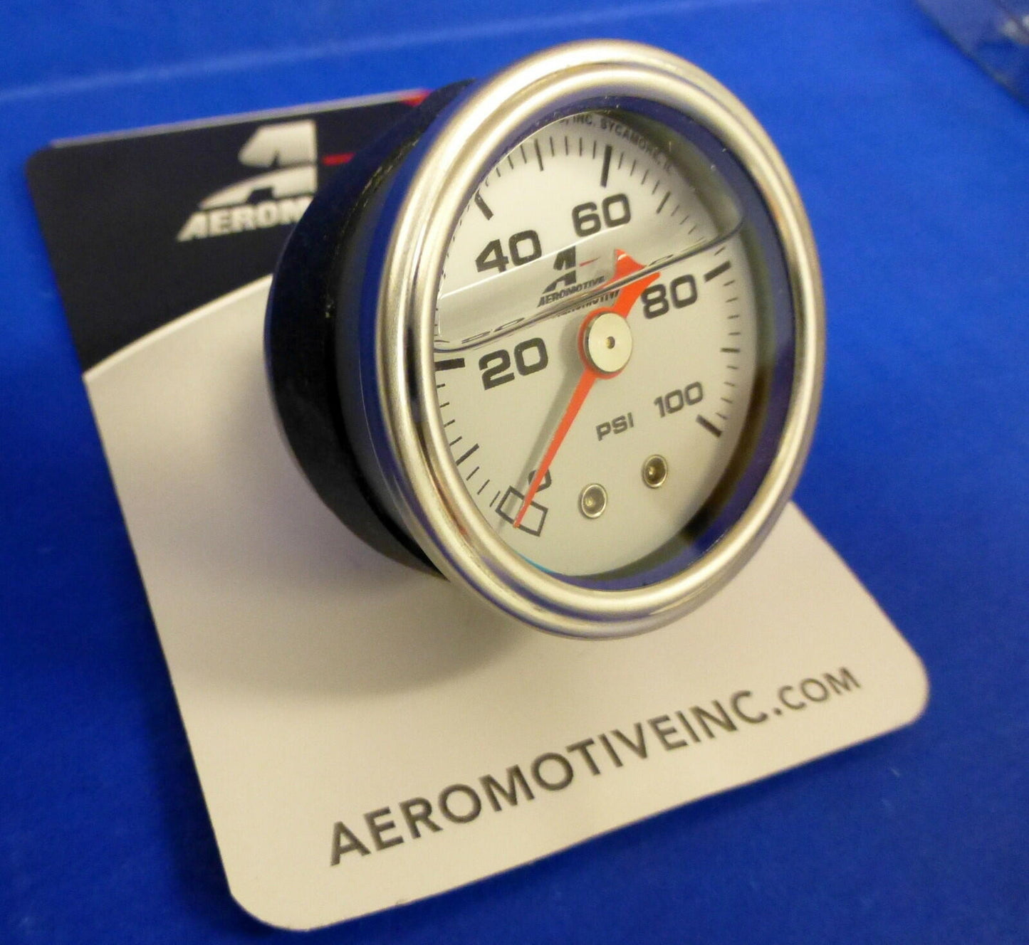 Aeromotive 15633 Fuel Pressure Gauge 0-100 psi Liquid Filled Chrome Bezel 1/8NPT