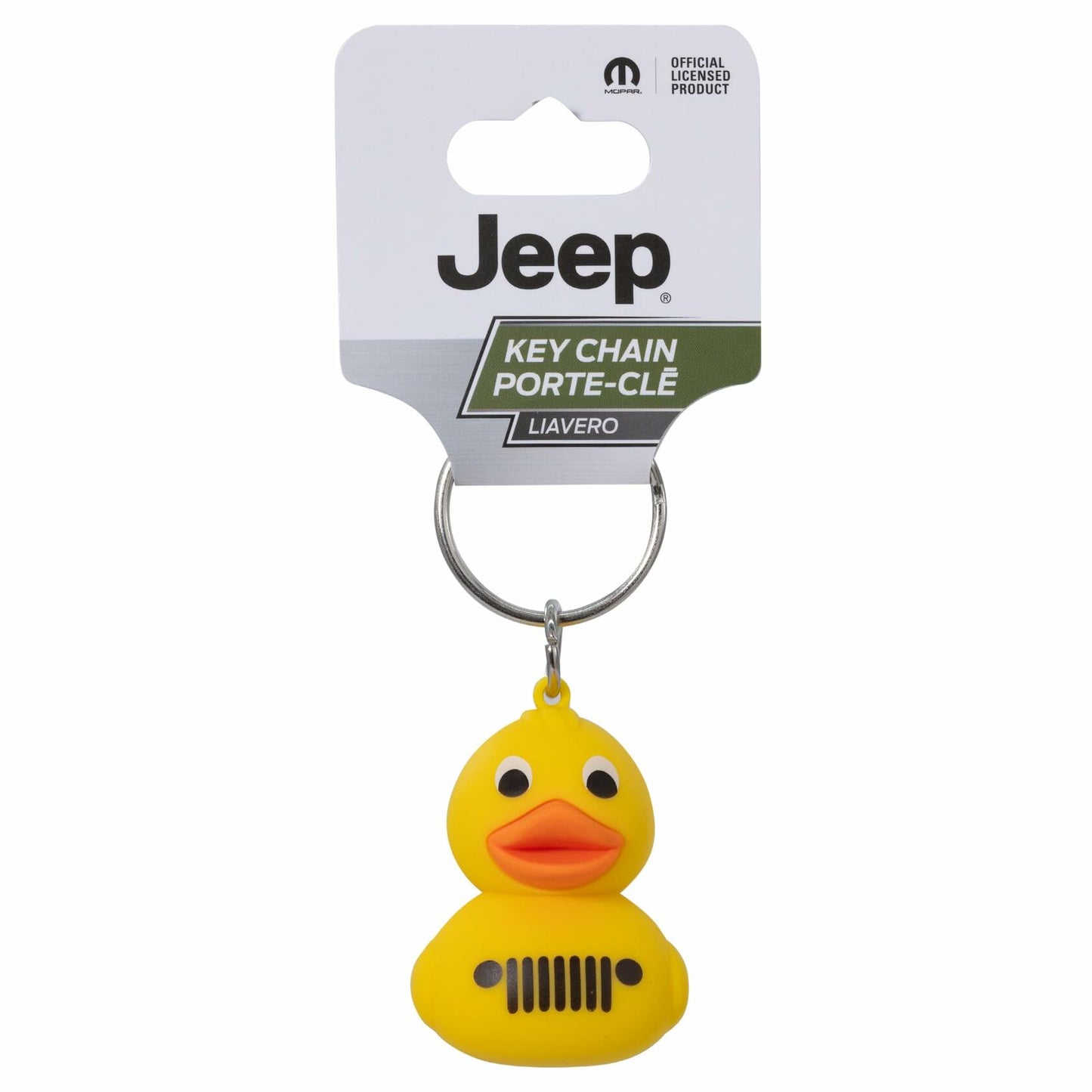 Plasticolor 004596R01 Jeep Yellow Rubber Duck with Grill PVC Key Chain