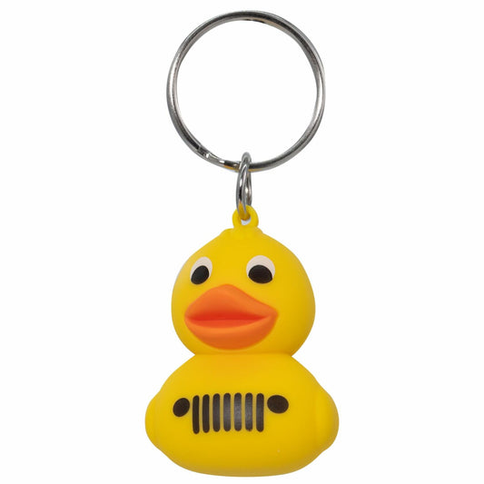 Plasticolor 004596R01 Jeep Yellow Rubber Duck with Grill PVC Key Chain