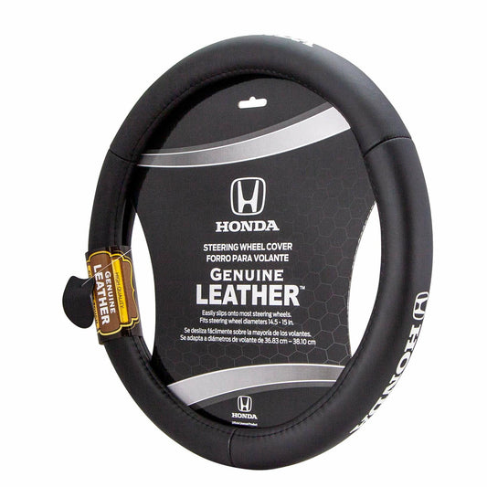 Plasticolor Honda  Car Truck SUV Genuine Leather Steering Wheel Cover Honda Logo