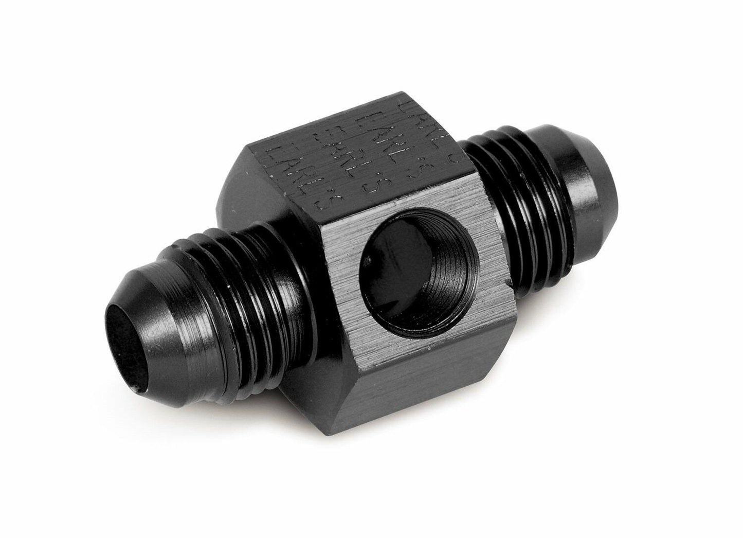Earls AT100192ERL Black Fuel Pressure Gauge Adapter -6AN 1/8 Port