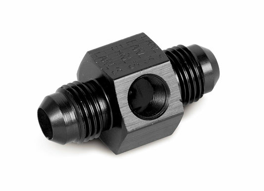 Earls AT100192ERL Black Fuel Pressure Gauge Adapter -6AN 1/8 Port