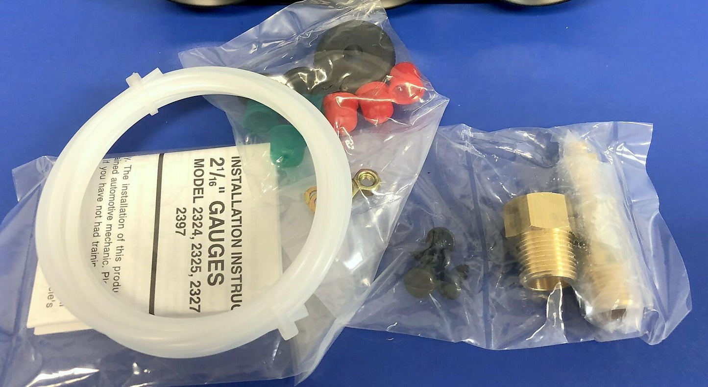 Auto Meter Autogage 2348 Black Three Gauge Consol Oil Pressure Volt Water Temp