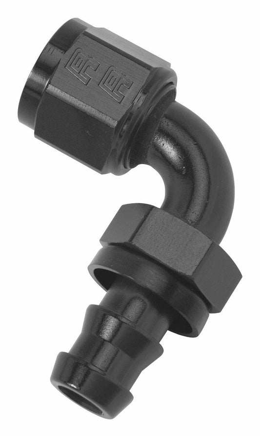 Russell 624163 Push Twist Lok Hose End 90 deg -6 AN
