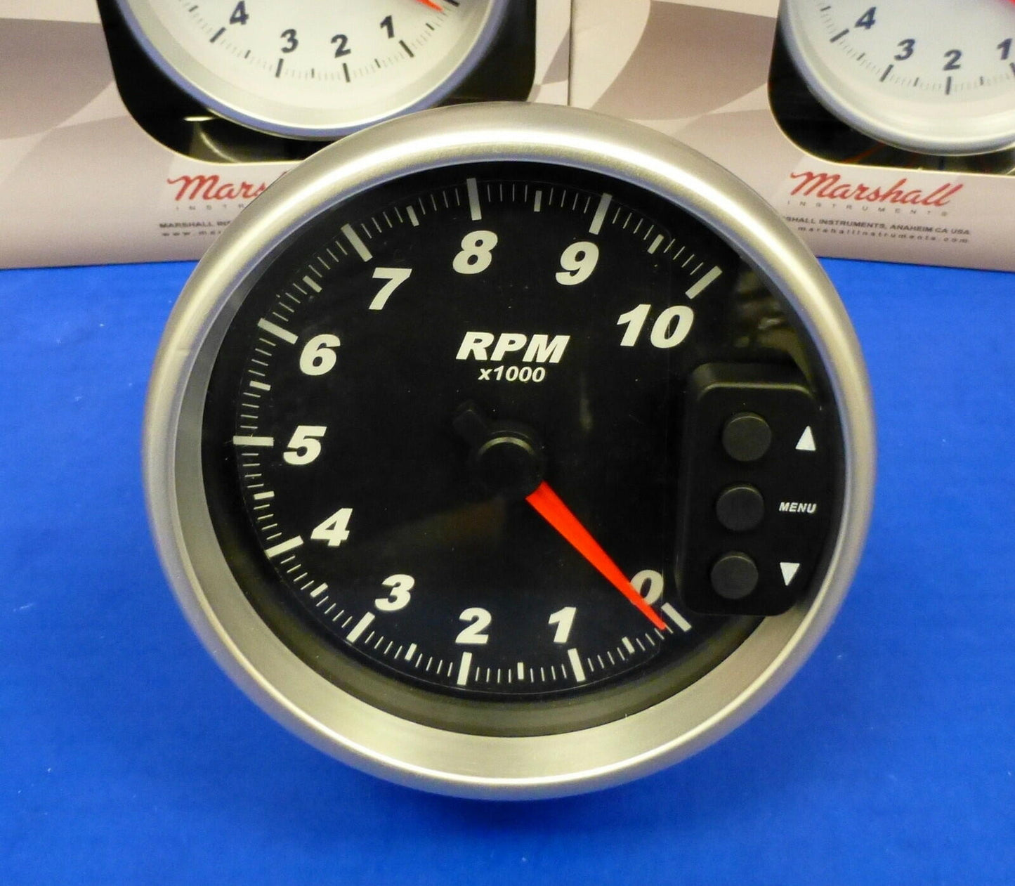 Marshall 3092 5" Tachometer 10,000 RPM Memory Tach with Recal Pedestal Mount