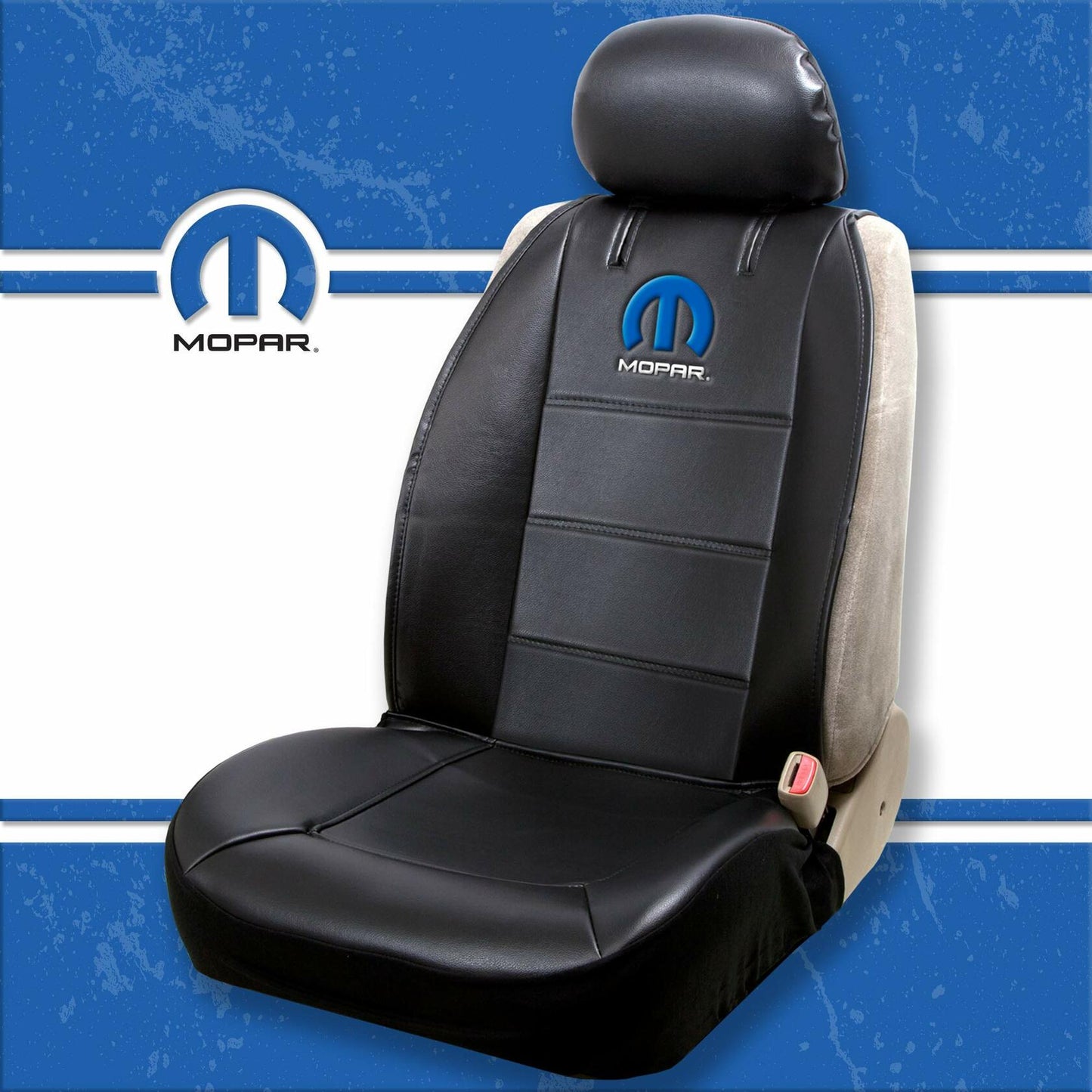 PLASTICOLOR Mopar Side Less Seat Cover Sideless Logo Contrast Stitching