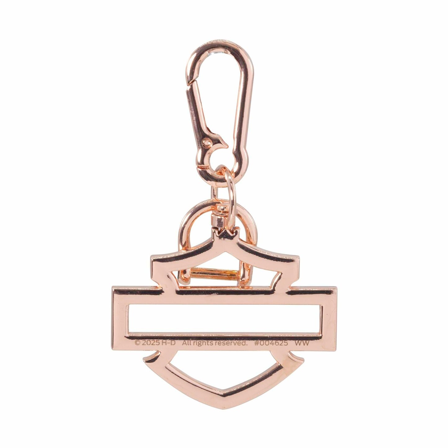 Harley-Davidson Silhouette Embellished Bar & Shield Logo Key Chain, Rose Gold