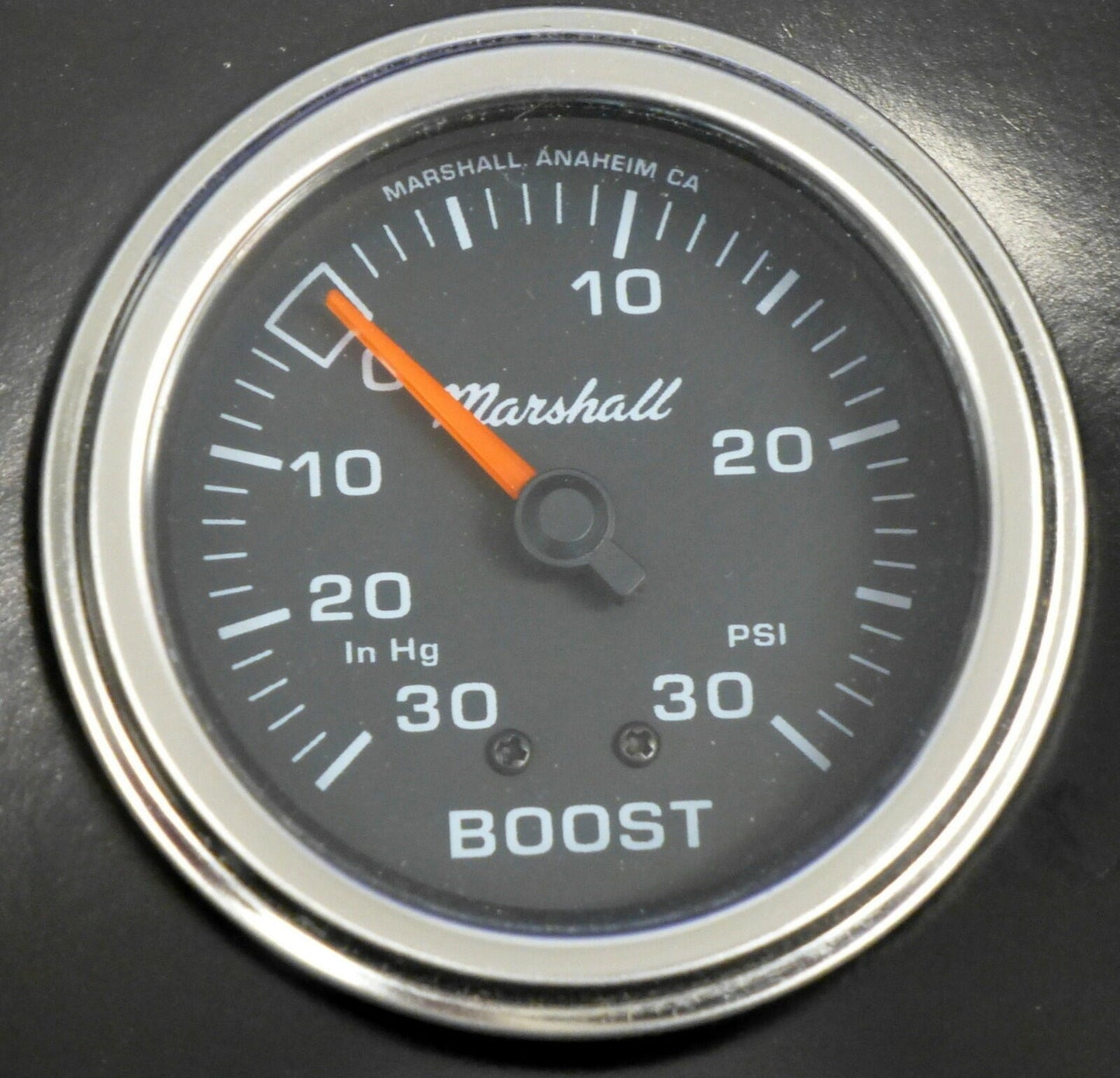 Marshall Comp II 3011 Mecanical Vacuum Boost Gauge 2 5/8"  Black Dial 30HG 30PSI