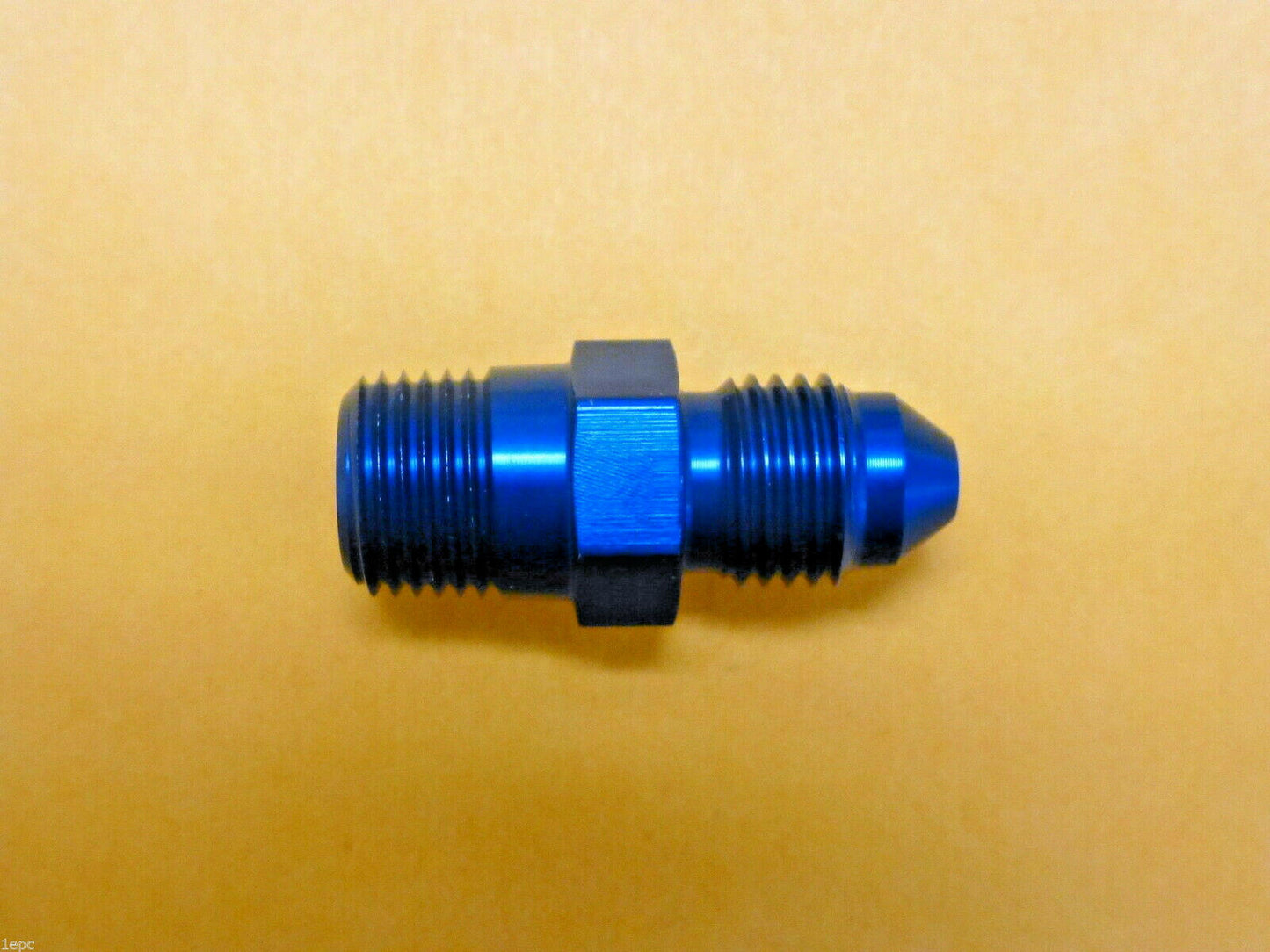 Russell 660410 Straight Male Adapter Fitting AN3 -3  3 AN Flare to 1/8 NPT Blue