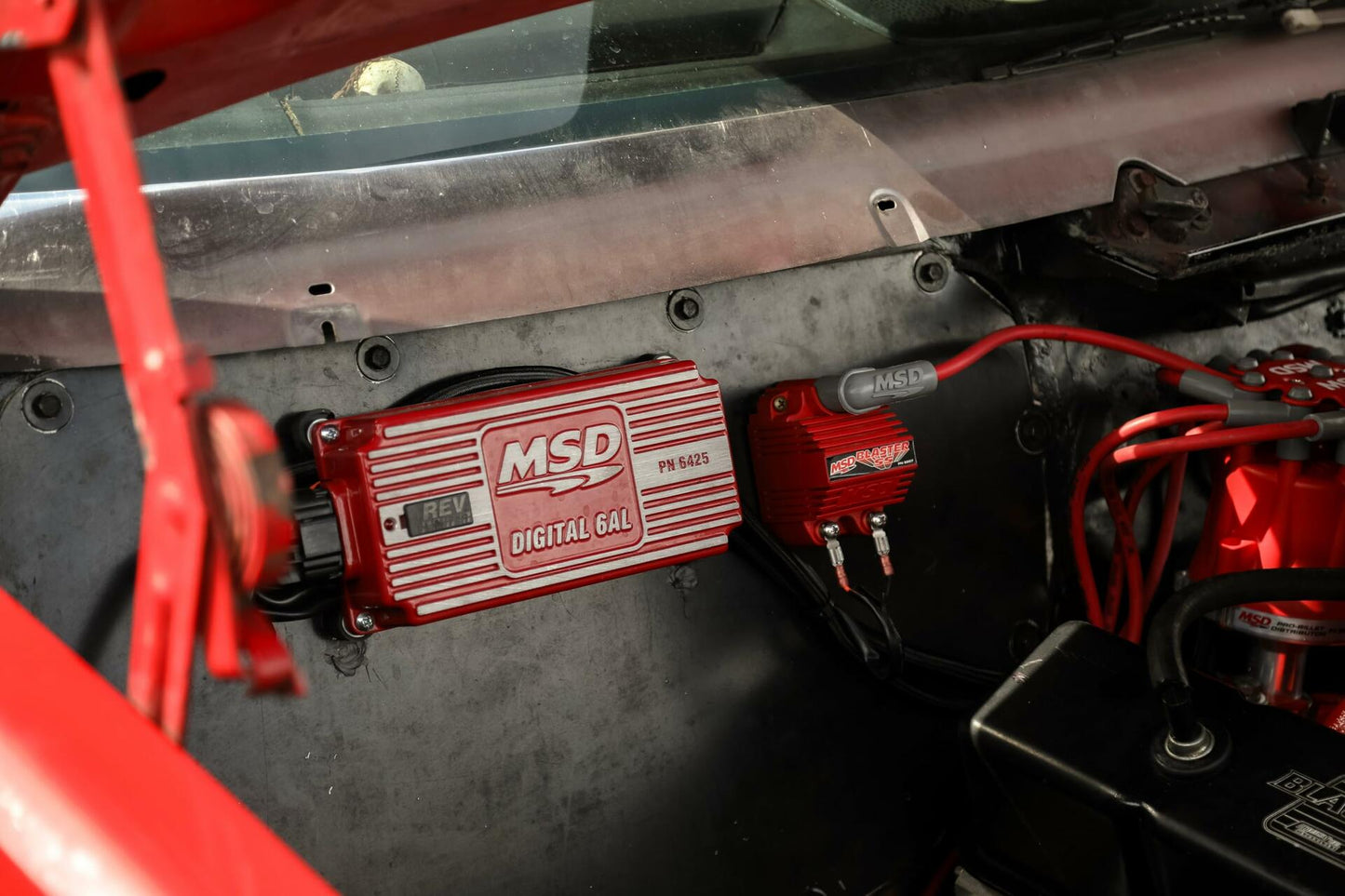 MSD 6425 Digital 6AL Ignition Control Box with Built In Rev Limiter Control, Red