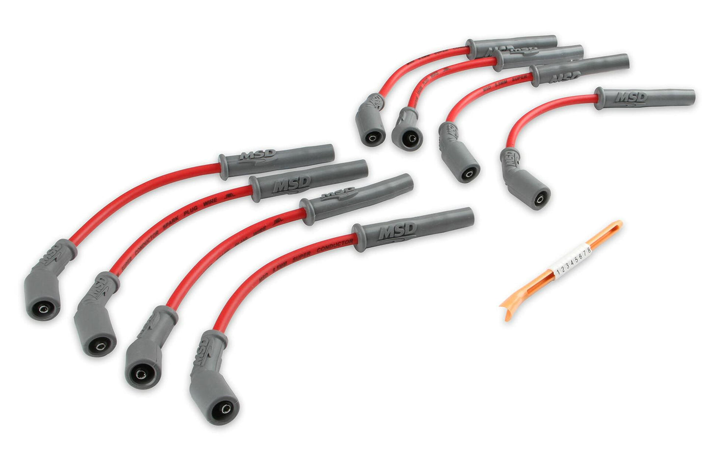 MSD 32829 Super Conductor Spark Plug Wire Set, Red GM Truck 1999-05 LS 4.8/5.3/6