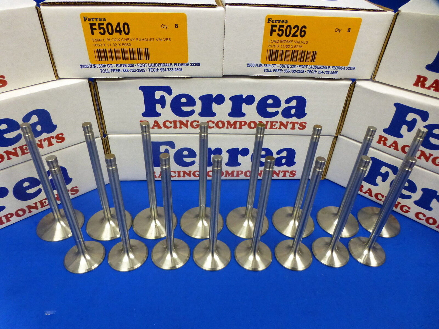 Ferrea Stainless Valves Ford 351C 2 Barrel Set Intake 1.650 Exhaust 2.070 11/32