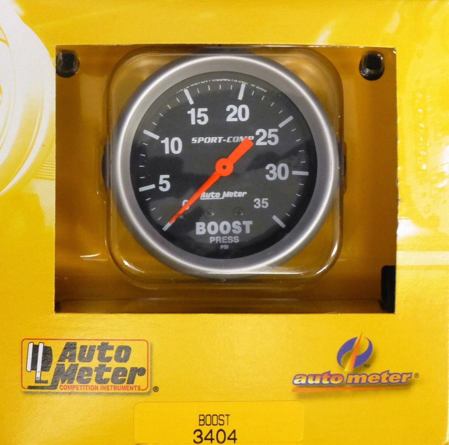 Auto Meter 3404 Sport Comp Mechanical Boost Pressure Gauge 0-35 PSI