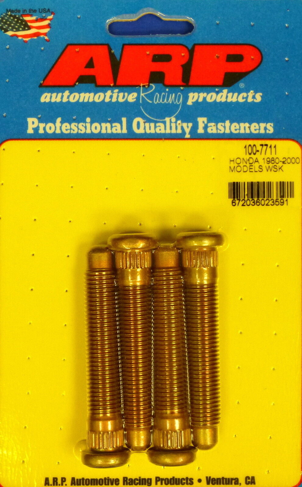 ARP 100-7711 Extended Wheel Stud Kit Honda Civic Integra CRX Accord 12mm 4 pcs