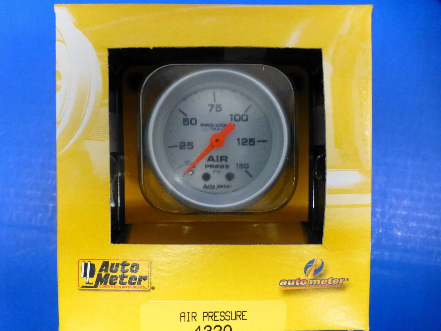 Auto Meter 4320 Ultra Lite Mechanical Air Pressure Gauge 0-150 PSI 2 1/16