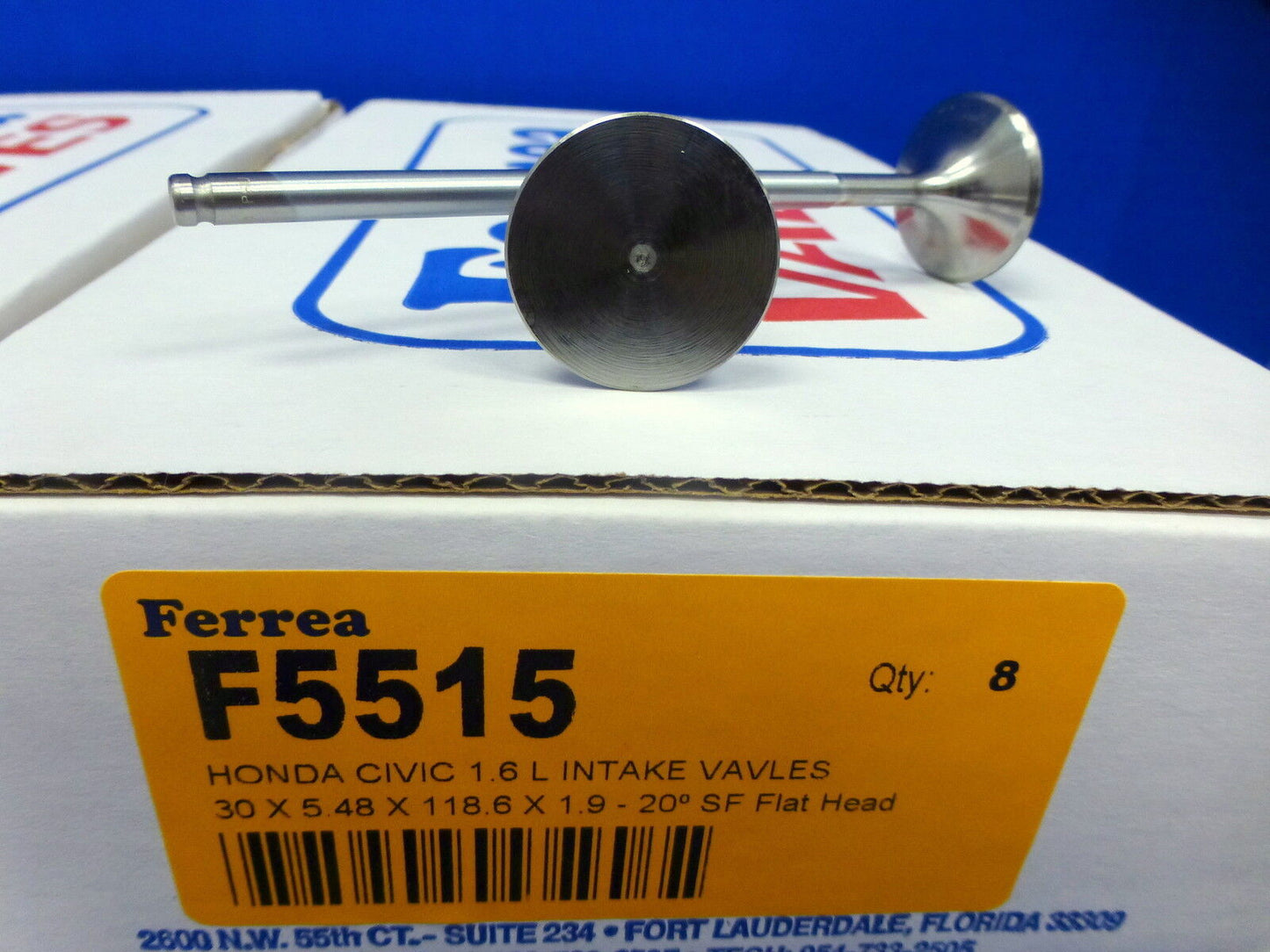 Ferrea 5000 Valves Flat Honda Civic 1.6 SOHC 1992-20 D16 D16Y8 D16Y7 D16Y5 D16Z6