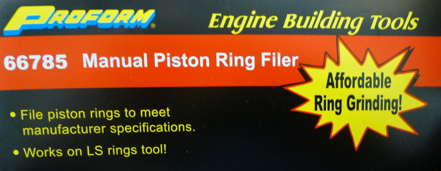 Proform 66785 Manual Piston Ring Filer Tool to Assure Proper Piston Ring End Gap