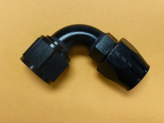 Russell 610195 Full Flow Swivel Hose End Fitting 90 degree AN -12 # 12 AN Black