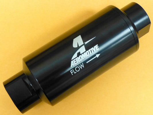 Aeromotive 12324 ORB -10 AN #10 In Line Fuel Filter 100 Micron Black