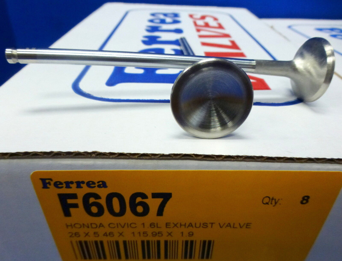 Ferrea 6000 Turbo Valve Honda Civic 1.6 SOHC 1992-20 D16 D16Y8 D16Y7 D16Y5 D16Z6