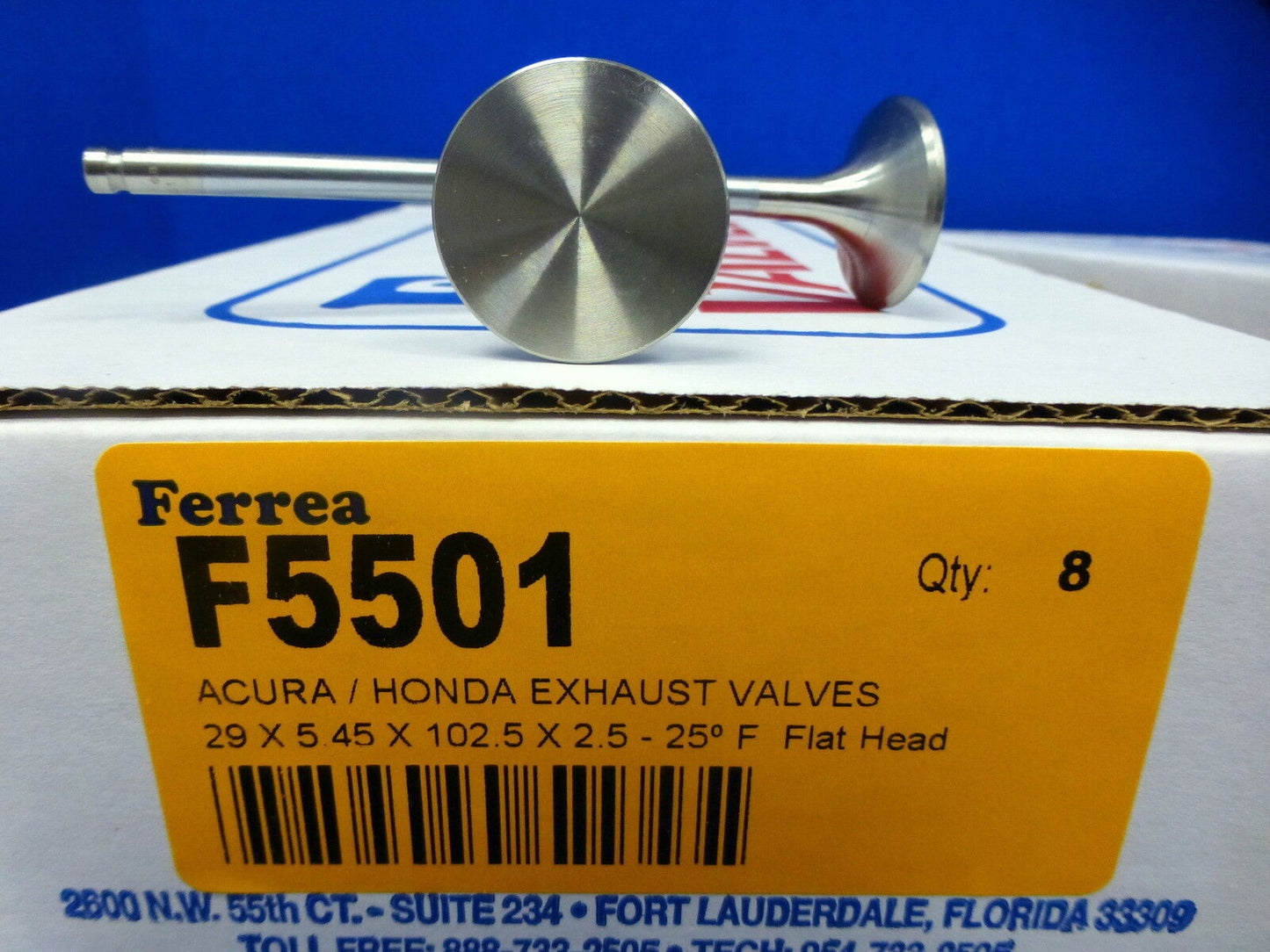 Ferrea 5000 Valves Flat +1 Honda Acura DOHC V-TEC B16A1 B16A3 B17A1 B18C2 B18C3