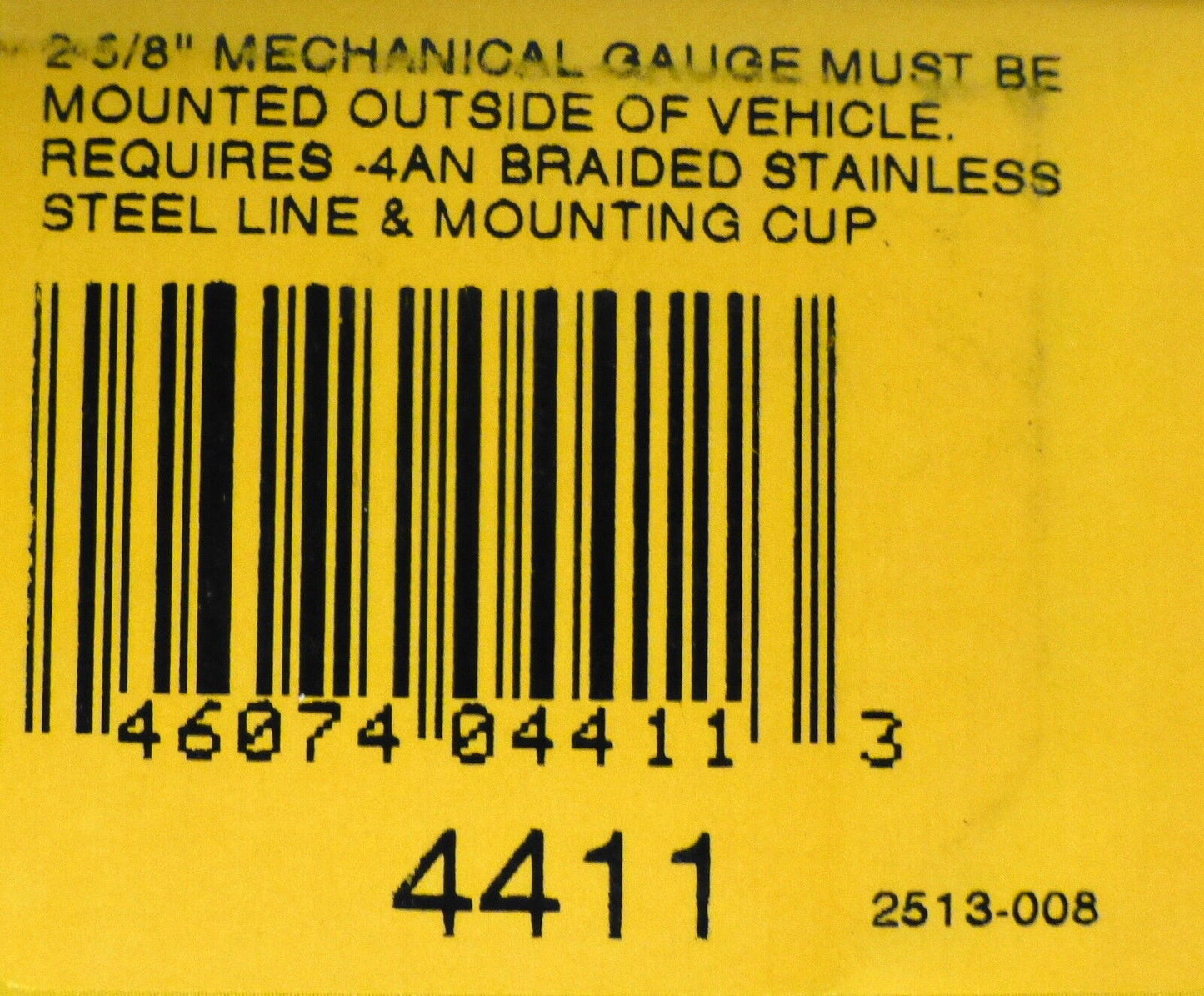 Auto Meter 4411 Ultra Lite Pro  Mechanical Fuel Presure Gauge 0-15 PSI 2 5/8"