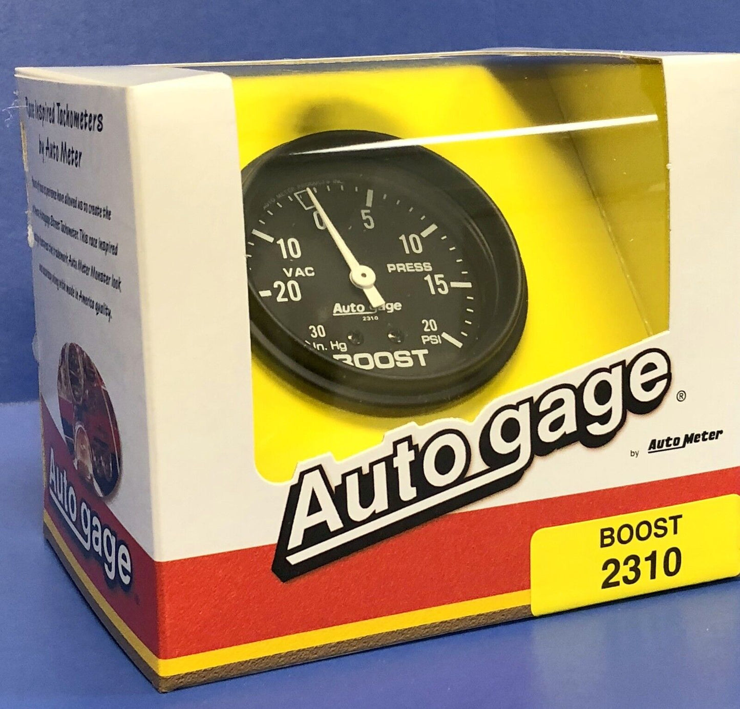 Auto Meter Autogage 2310 Mechanical Boost Pressure Vacuum Gauge Black 2 5/8"