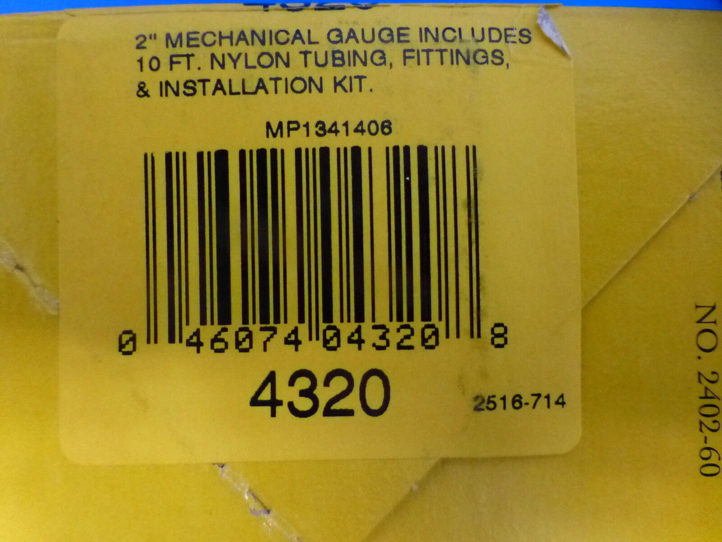 Auto Meter 4320 Ultra Lite Mechanical Air Pressure Gauge 0-150 PSI 2 1/16