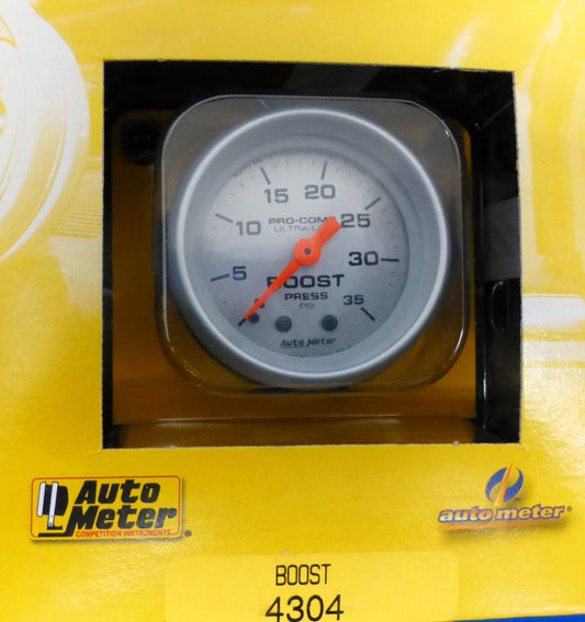 Auto Meter 4304 Ultra Lite Mechanical Boost Pressure Gauge 0-35 PSI