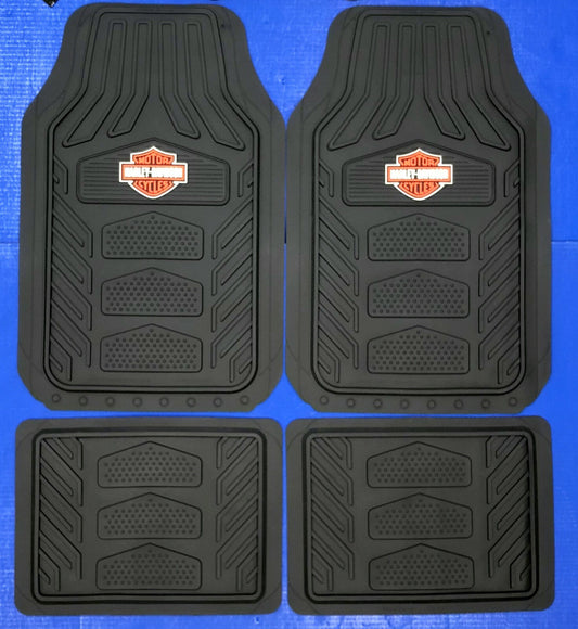 Harley Davidson Weather Pro Rubber Floor Mats Logo 4 Pcs Set Truck Car SUV