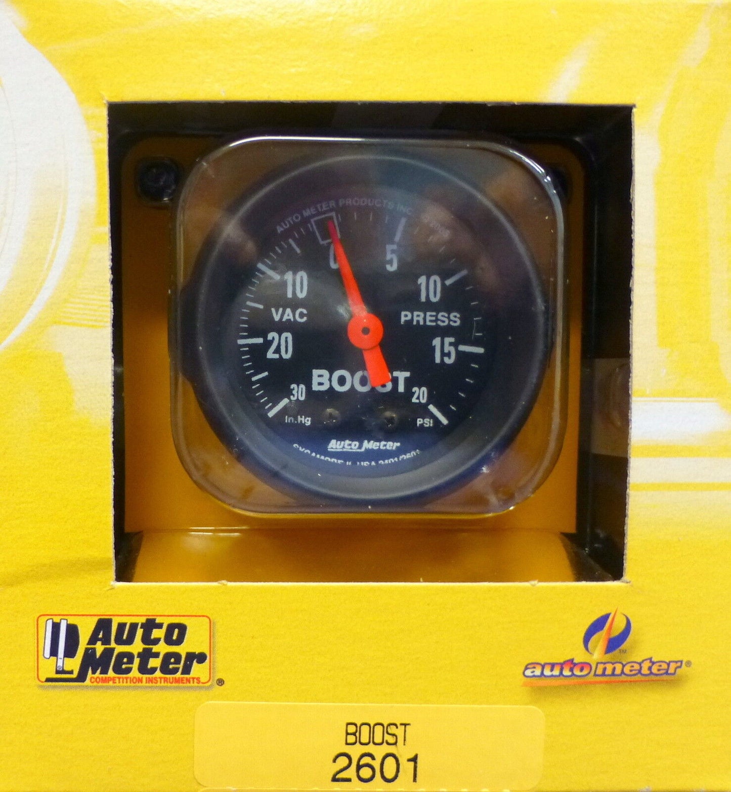 Auto Meter 2601 Z-Series Vacuum 30,  Boost 20 PSI  Mechanical Gauge 2 1/16